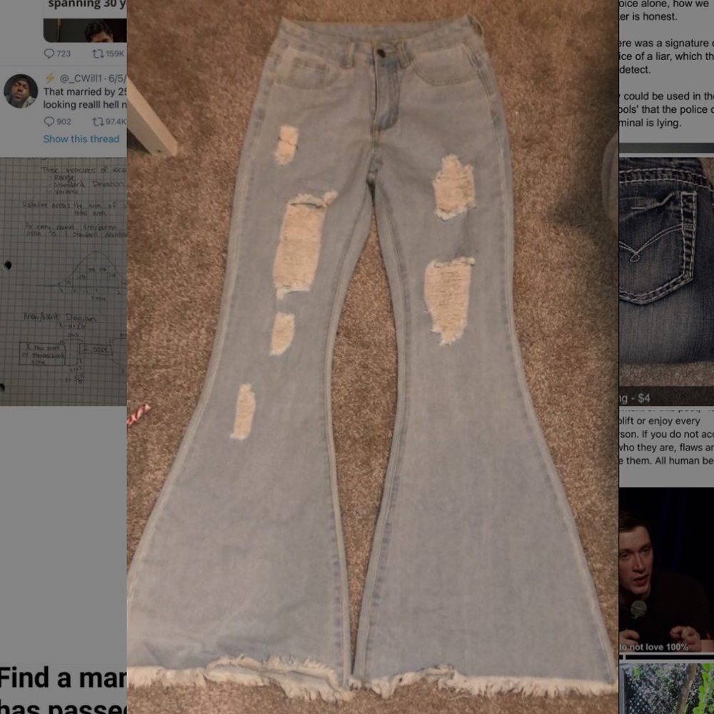 Bell bottom jeans